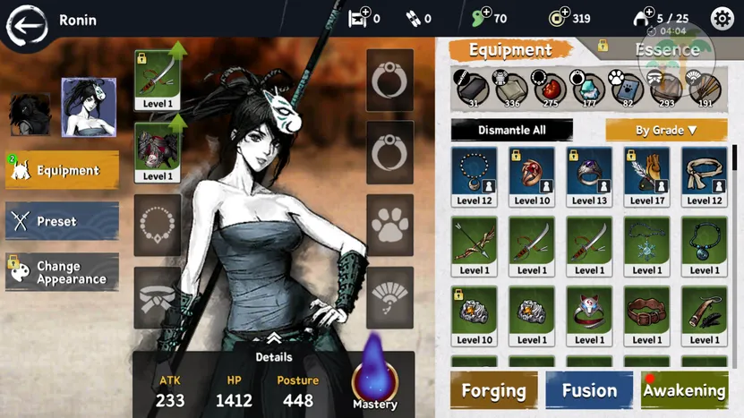 Ronin the Last Samurai Battle Logs